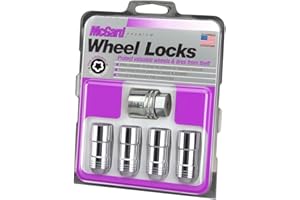 MCGARD 24234 Chrome Cone Seat Wheel Locks (9/16" - 18 Thread Size) - Set of 4