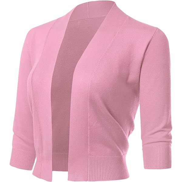 Womens Chunky Knitted Balloon Sleeve Short Cardigan Open