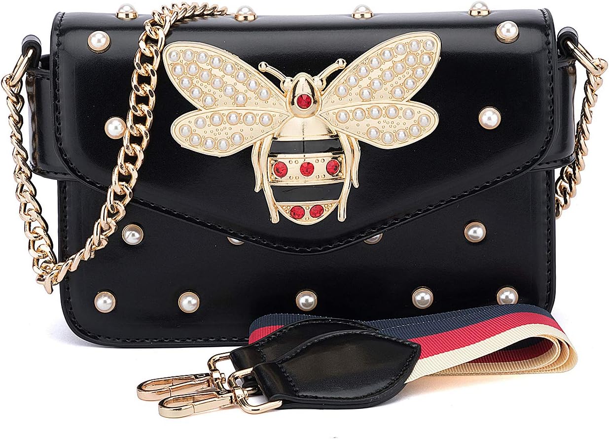 BNWVC Purses and Handbags for Women Designer Shoulder Crossbody Bags for Women with Chain Bee Fashion