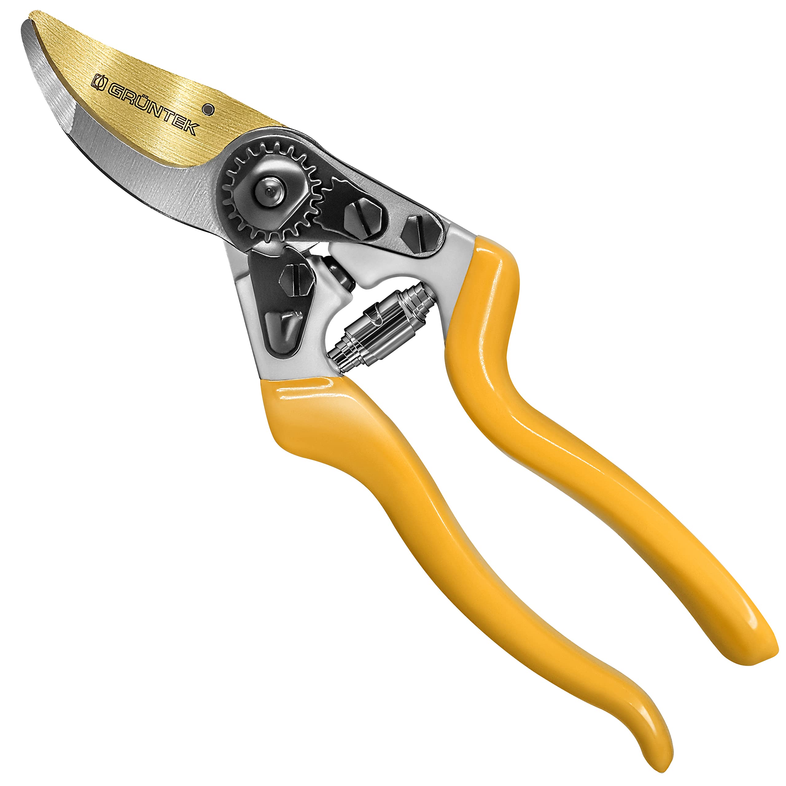 GRÜNTEK Z-25 Titanium Bypass Secateurs – 215mm Ergonomic Garden Pruning Shears with Japanese SK5 Blade | Tree, Vine & Garden Maintenance