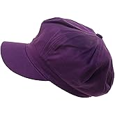 Summer 100% Cotton Plain Blank 8 Panel Newsboy Gatsby Apple Cabbie Cap Hat Purple