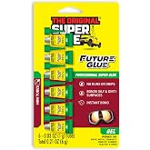 Super Glue Future Glue Gel 6 Mini Single Use Tubes, Clear, Instant Bonding, Fast Dry, Professional Cyanoacrylate Adhesive, Great for Wood, Metal, Plastic, Crafts, Ceramic, and Toy Repairs