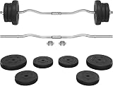 Yaheetech Barbell Weight Set 25KG Heavy Strength Training Barbell Kit
