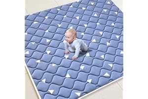 LILYVIBEBEARHAPPY Baby Play Mat 71" x 59", Large & Thick Baby Mat for Floor, Non-Slip Cushioned Baby Play Mat for Playing, Baby Crawling Mat for Infants, Babies, Toddlers, Play & Tummy Time