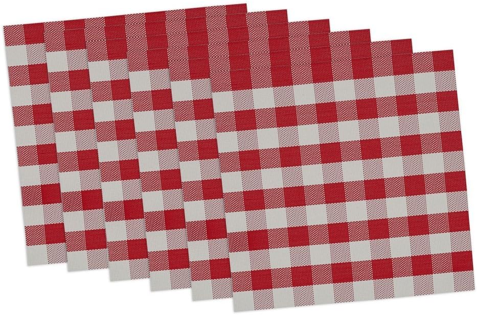 Design Imports Checkers Placemat Set of 6 Home & Kitchen