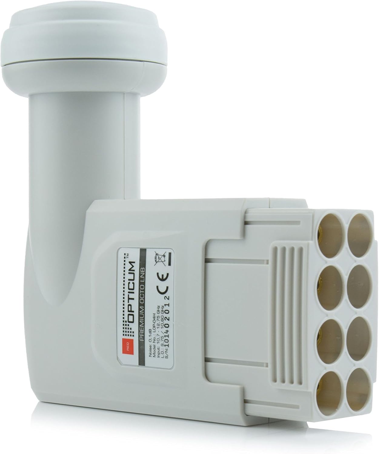 LOP 04H Octo LNB Digitale 8 Vie - Per Satellare Full HD, 4K, UHD | Figura Rumore 0.1 DB