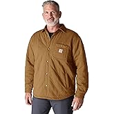 Carhartt mens Rain Defender Loose Fit Heavyweight Quilted Snap Front Shirt Jac