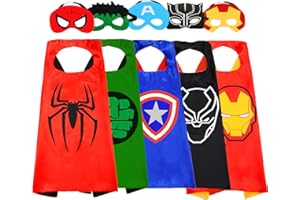 NuGeriAZ Superhero Capes and Mask for Kids Superhero Costumes for Boys Superhero Toys for Kids Dress up 4-10 Year Old Boy Gifts (blue), 6 x 5.1 x 0.45 in