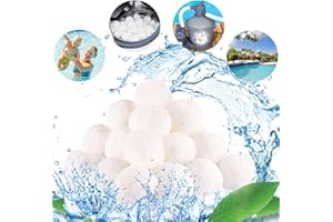vewicokop 3.1lbs Pool Filter Balls for Sand Filters, Reusable Eco-Friendly Swimming Pool Cotton Balls Replace Pool Filter Sand Media(Equals 100lbs Pool Filter Sand)