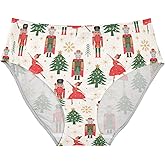 Peystean Womens Stylish Sexy Pattern Girls Underwear Soft Breathable High Waist Brief Stretchy Bikini Panties