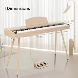 Bonnlo Glarry 88 Weighted Keyboard Piano with Stand 3-Pedal Bluetooth MIDI view 4