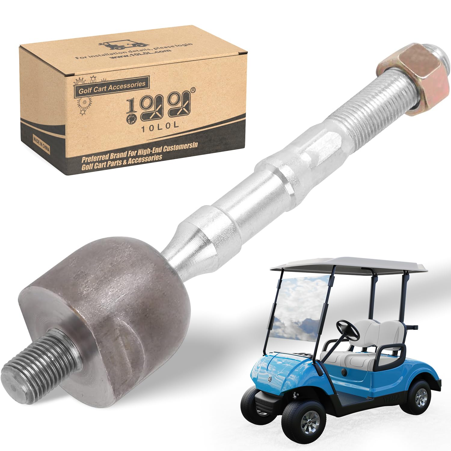 Photo 1 of 10L0L Golf Cart Inner Tie Rod End for Yamaha G29 Gas or Electric Golf Cart, Compatible with OEM Part# JW1-F3837-00-00 Durable & Easy to Install