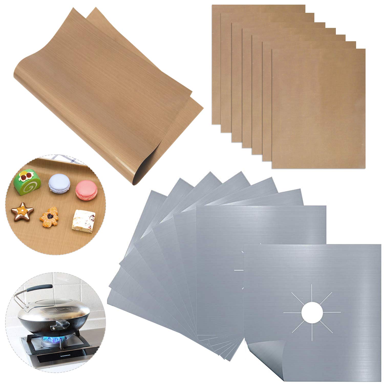 Meanhoo Juego de 16 Protectores para Horno, Reutilizables ...