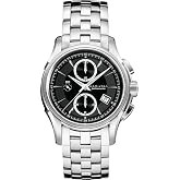 Hamilton Jazzmaster Automatic Men's Watch, 42mm Stainless Steel Case | Swiss Made, Black Dial Analog Watch, Water Resistance 100m, Sapphire Crystal, Stainless Steel Strap