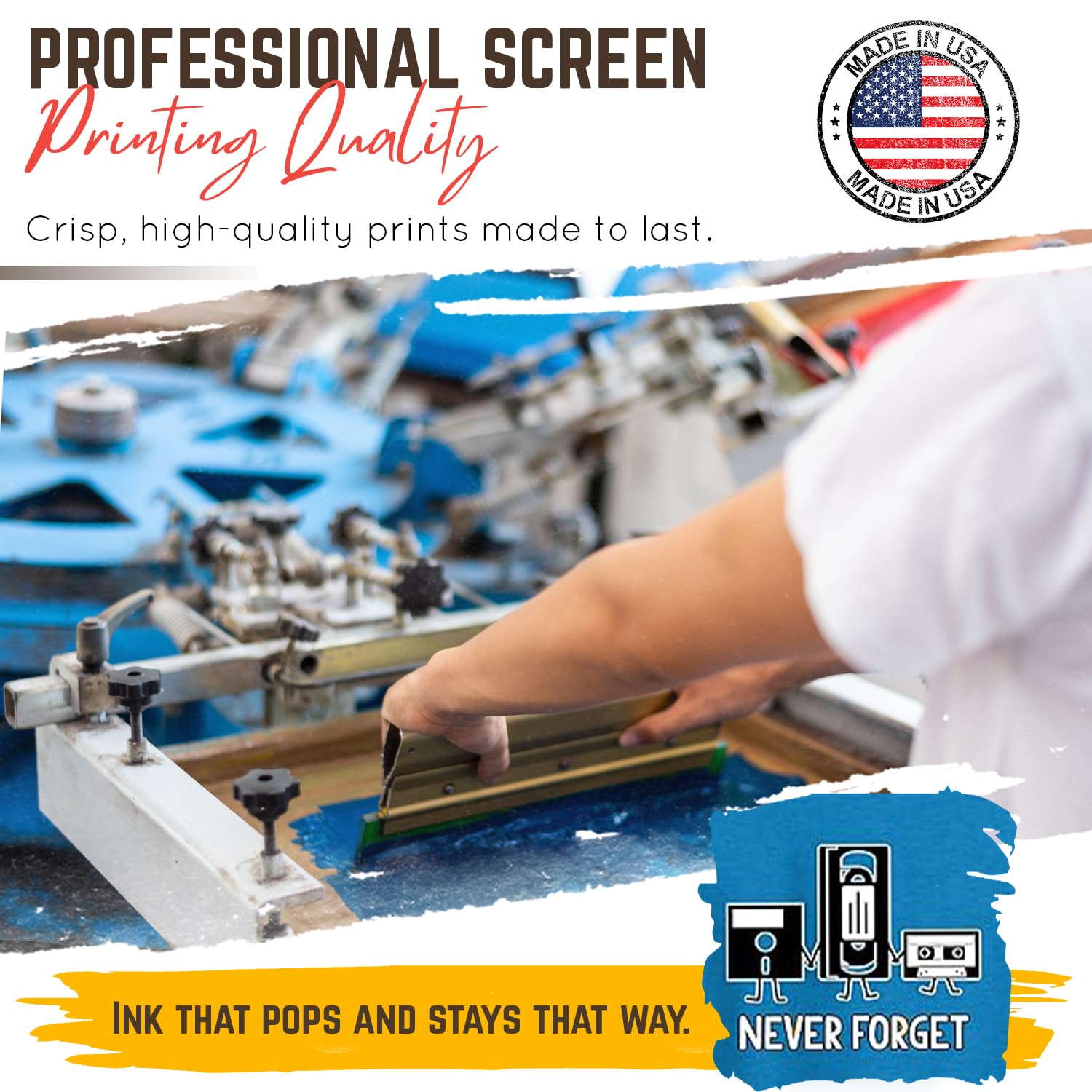 Feelin Good Tees Never Forget Mens Cassette Tape VHS Music Old School Mens Retro Funny T Shirt