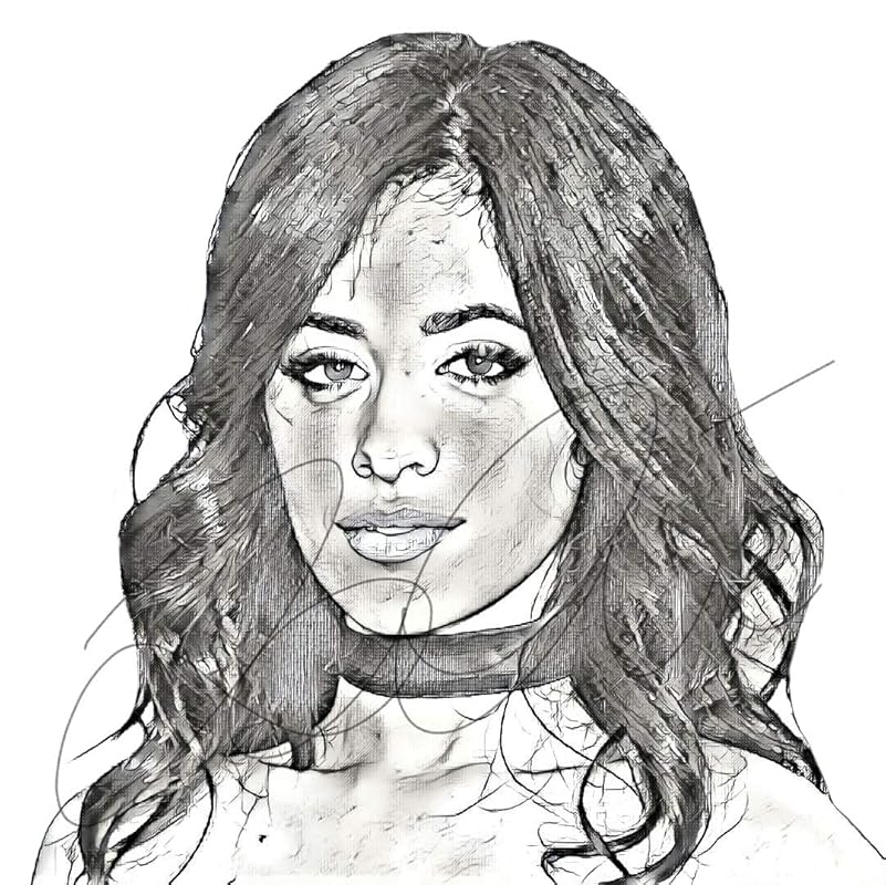 Camila Cabello Sketch Drawing Print Poster Hand Drawn Pencil Singer # ...