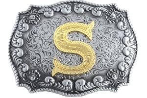 Belt Buckle Men, Western Cowboy Rodeo Small Alphabet Letter ABCDMRJ to Z Initial Belt Buckles for Women