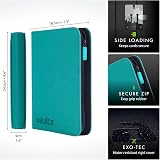 Vault X 4 Pocket Trading Card Zip Binder Teal 160 Cards Exo-Tec view 2