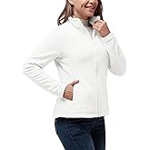 33,000ft Women's Zip Up Fleece Jacket, Long Sleeve Warm Soft Polar Lightweight Coat with Pockets for Winter