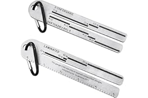 TARUIMOO 2Pcs 4/09 Shingle Gauge,Measuring Tool for Roof Shingle,Roof Pitch Gauge with Carabiner,Equipment for Measuring and Analyzeing The Thickness of Roof Tiles