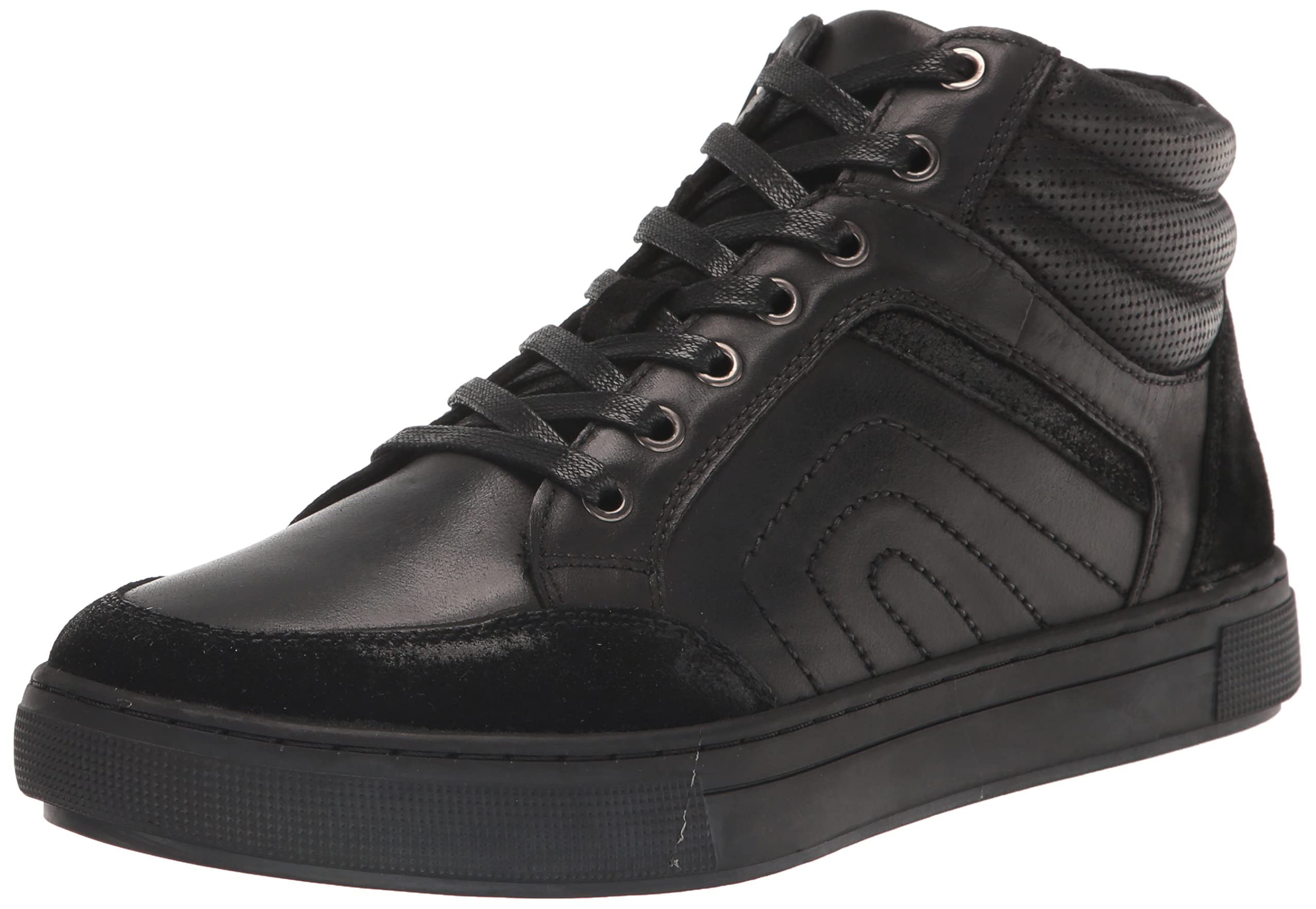 Propét Men’s Kenton Mid-Cut Sneakers, All Black, 8.5 X-Wide US