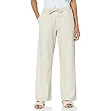 Amazon Brand - 28 Palms Women's Stretch Linen Pant with Drawstring