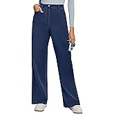 IUGA Wide Leg Jeans Woman Stretchy Sweatpant Jeans Women Pull On Baggy Jean High Waisted Trendy Straight Casual Denim Pants