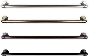 A&F Rod Décor - 1 inch Industrial Pipe Design Blackout Adjustable Curtain Rod 120-170 inch - Bronze