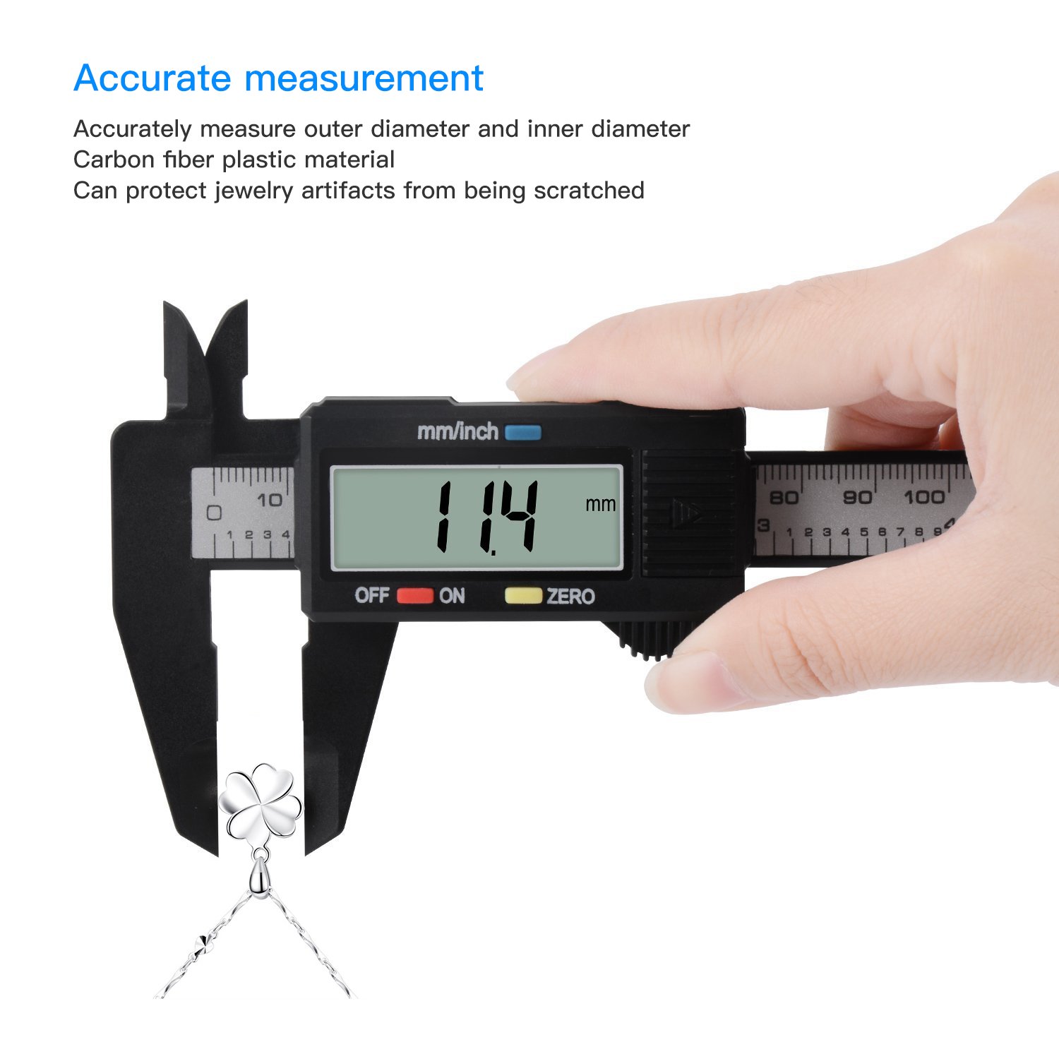 LONENESSL Digital Caliper, Electronic Digital Caliper, 6 Inch with LCD Screen, Durable Accurate Vernier Caliper Tool，Inch/Fractions/Millimeter Conversion