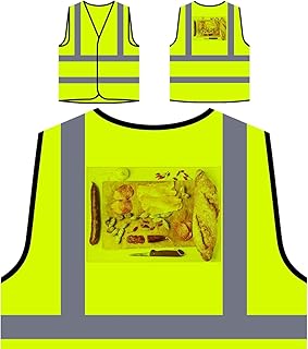 Fleisch-Fest Salami Italien New World Chef Personalisierte High Visibility Gelbe Sicherheitsjacke Weste b959v