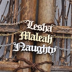 GR859C Custom Unique Letter Crystal Name Necklace