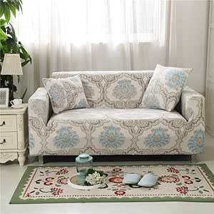 JRKJ 1,2,3,4 Plazas Fundas para Sofá ，Funda de sofá elástica, cojín de