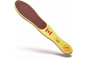 PODOCURE® Foot File and Foot Scrubber | Double-Sided Callus Remover for Feet with Coarse & Smooth Grit | Waterproof Wooden Ha