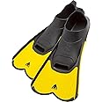 Cressi Short Full Foot Pocket Fins for Swimming or Training in the Pool and in the Sea - Light: made in Italy
