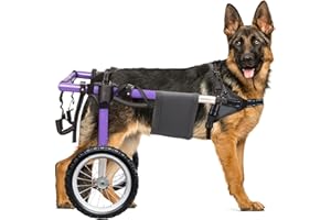 Virbraroo Dog Wheelchair for Back Legs - Lightweight Aluminum Alloy Dog Wheelchair, Upgraded All-Terrain Tires for Large Dogs, 55.1-88.1 lbs(XL)