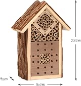 CKB LTD Small Natural Wood Bark Insect Bug Hotel for Bees & Ladybirds view 2