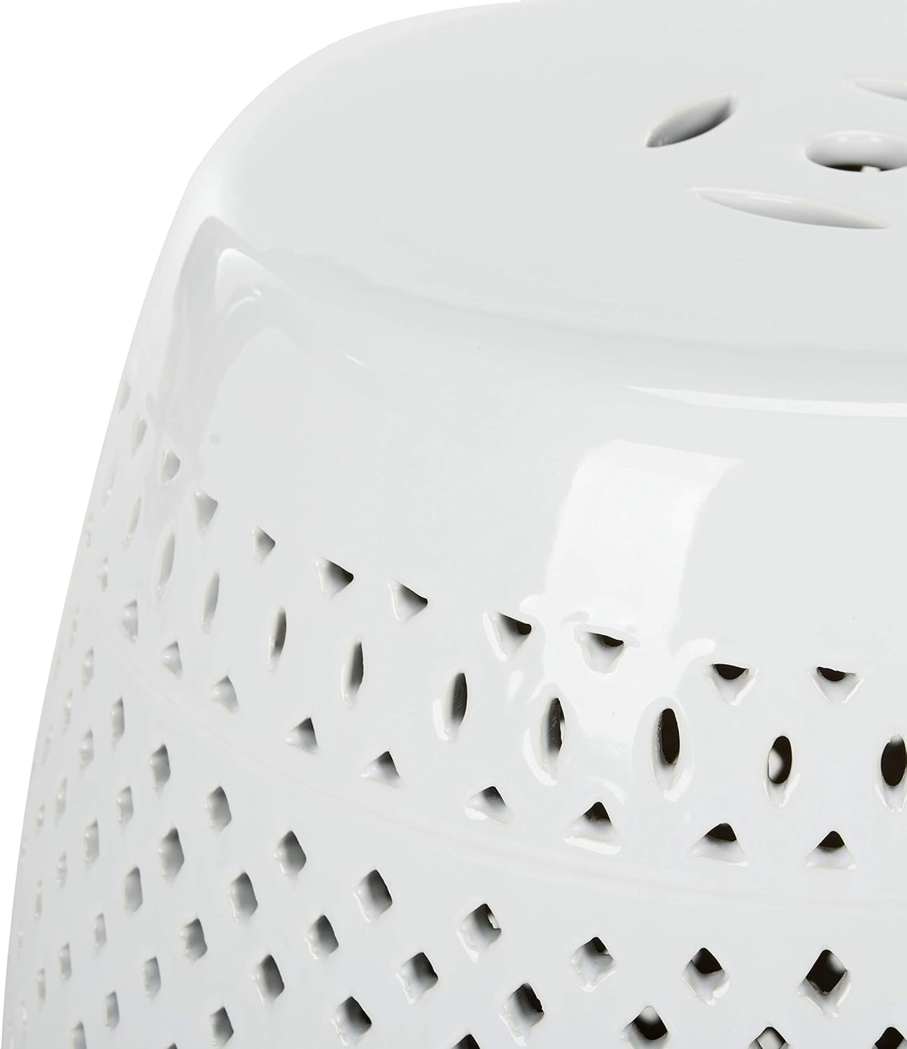 Safavieh Diamond Ceramic Decorative Garden Stool, White: Home & Kitchen