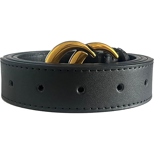 Amazon.com: Gucci Marmont Black Leather Belt with GG Antique