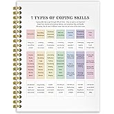 BRRNYOI Mental Health Anxiety Notebook Journal 5.5x8.3, Self Love Journal for Women, Anti Anxiety Gifts for Notebook, Positive Psychology Hardcover Spiral Notebooks for Note Taking