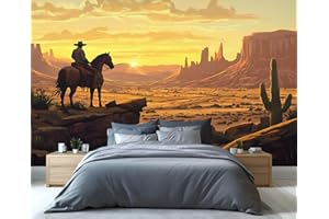 Western Cowboy Wallpaper & Home Decor, Western Cowboy Mural Wallpaper for Bedroom, Aztec Wall paper for Living Room, 3D Patte