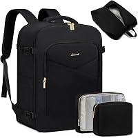 LOVEVOOK 40L Travel Backpack For Women – Flight Approved Carry On, Fits 17” Laptop, With Toiletry & Shoe Bag - View #4