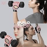 BEAST RAGE Weight Lifting Gloves Pink L Breathable Non-Slip Padded Palm view 8