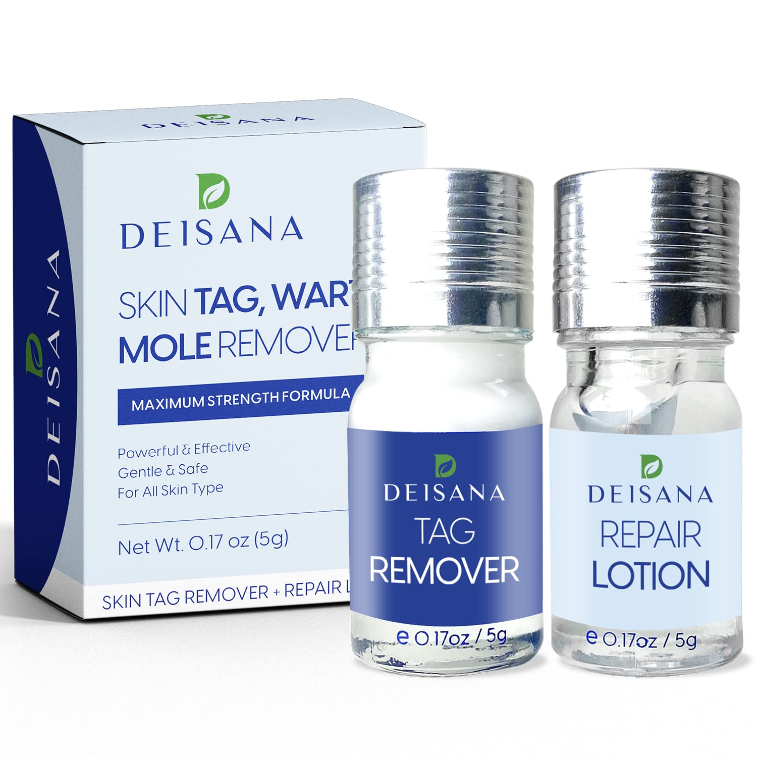 DEISANA Skin Tag, Wart & Mole Remover and Repair Gel Set Skin Tag Removal Treatment Mole Corrector
