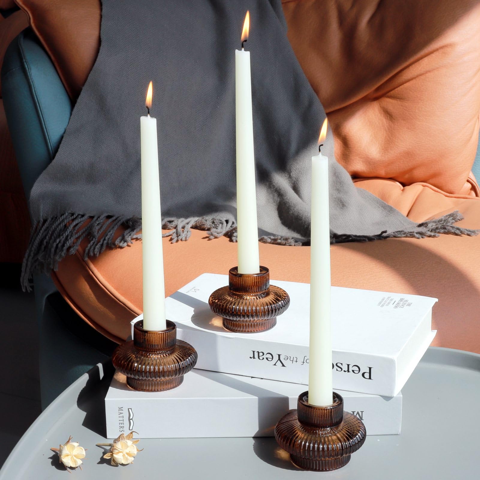 Brown Candlestick Holders