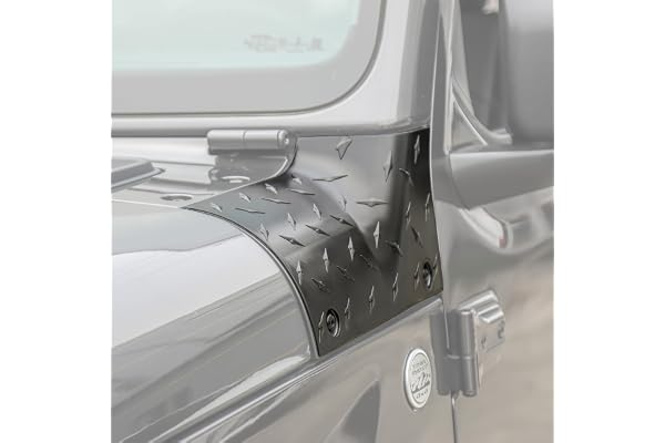Savadicar Cowl Body Armor Outer Cowl Covers Corner Guards for 2018-2025 Jeep Wrangler JL JLU & Jeep Gladiator JT 2/4 Door, Exterior Accessories Parts, Textured Black, Pair