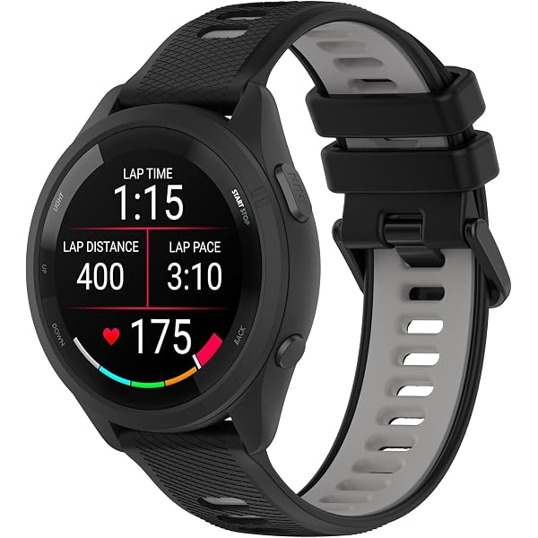 Bracelet Cuir Véritable MoKo Pour Garmin Forerunner 235/220/230/620/630/735XT – Noir, Fermoir Métal, Ajustable