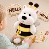 iPlay, iLearn Baby Dog Talking Toy, Toddler Plush Toys for 1 Year Old Gifts | Musical Interactive Dancing Stuffed Animal, Singing Repeat Music Puppy, Birthday Gift 12-18 Month 2 3 4 Year Old Kid Girl Boy
