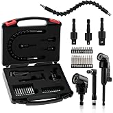 RSENS 27PCS Flexible Drill Bit Extension Set with Portable Storage Box | Comes with Rotatable Socket Adapter, Right Angle Drill Attachment, Drill Bit Holder Extension, Socket Wrench, Screwdriver Bit