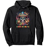 Sugar Skull Day Of The Dead Dia De Los Muertos Cinco De Mayo Pullover Hoodie