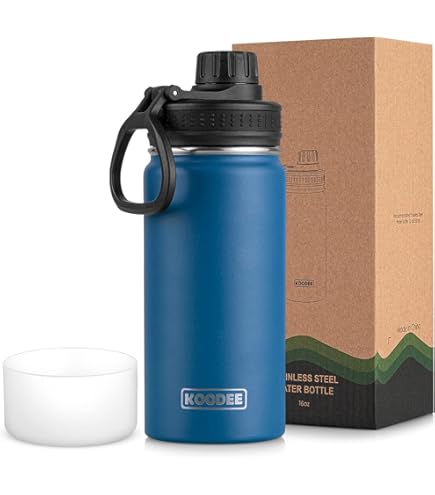 Amazon.com: koodee Water Bottle 2 Pack 16 oz Stainless Steel